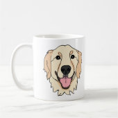 Golden Retriever Dog gepersonaliseerd Koffiemok (Links)