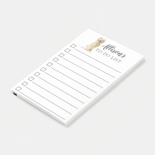 Golden Retriever Dog gepersonaliseerd om lijst te  Post-it® Notes (Schuin)