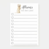Golden Retriever Dog gepersonaliseerd om lijst te Post-it® Notes (Voorkant)