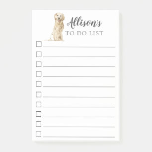 Golden Retriever Dog gepersonaliseerd om lijst te Post-it® Notes