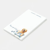 Golden Retriever Dog gepersonaliseerd Post-it® Notes (Schuin)