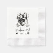 Golden Retriever Dog gepersonaliseerde Drinken op  Servet (Voorkant)