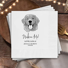 Golden Retriever Dog gepersonaliseerde Drinken op  Servet