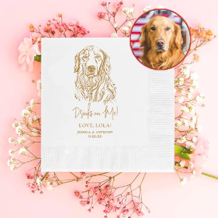 Golden Retriever Dog gepersonaliseerde Drinken op  Servet