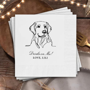 Golden Retriever Dog gepersonaliseerde Drinken op  Servet