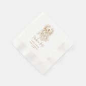 Golden Retriever Dog gepersonaliseerde Drinken op  Servet (Hoek)