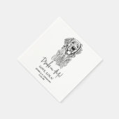 Golden Retriever Dog gepersonaliseerde Drinken op  Servet (Hoek)