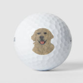 Golden Retriever Dog Golfballen (Voorkant)