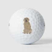Golden Retriever Dog Golfballen (Voorkant)