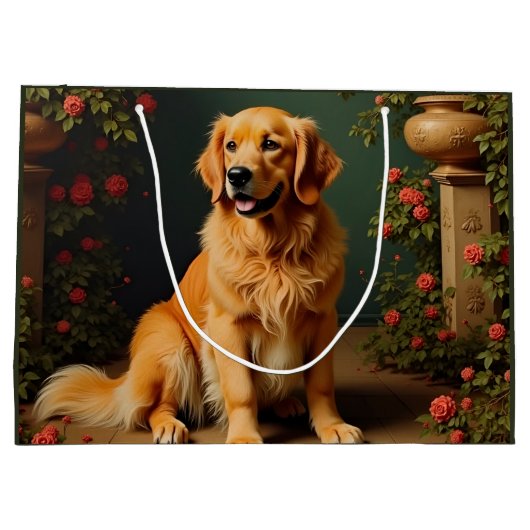 Golden Retriever Dog Groot Cadeauzakje (Achterkant)