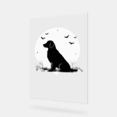 Golden Retriever Dog – Halloween Moon Silhouette O Acryl Bord (Hoek)