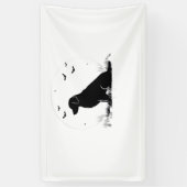 Golden Retriever Dog – Halloween Moon Silhouette O Spandoek (Verticaal)