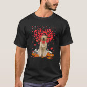Golden Retriever Dog Heart Valentines Day Dog Dad  T-shirt (Voorkant)