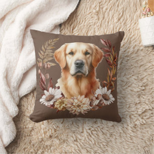 Golden Retriever Dog Herfst Krans Sierkussen