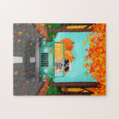 Golden Retriever Dog Herfst Pumpkin Legpuzzel (Horizontaal)
