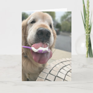 Golden Retriever Dog Het is altijd Ice Cream O'Clo Kaart