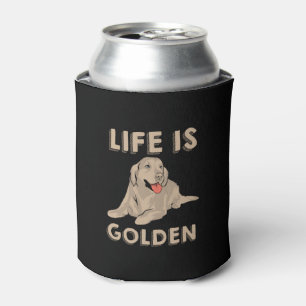Golden Retriever Dog - Het leven is Golden Blikjeskoeler