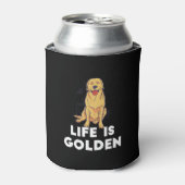 Golden Retriever Dog - Het leven is Golden Blikjeskoeler (Blikje Voorkant)