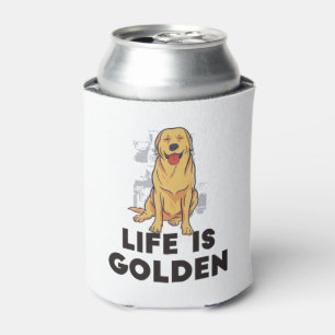 Golden Retriever Dog - Het leven is Golden Blikjeskoeler