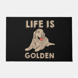 Golden Retriever Dog - Het leven is Golden Deurmat