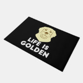 Golden Retriever Dog - Het leven is Golden Deurmat (Schuin)