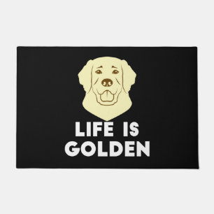 Golden Retriever Dog - Het leven is Golden Deurmat