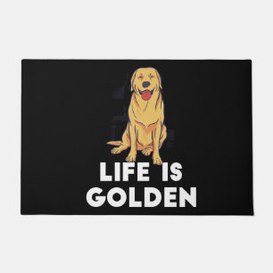 Golden Retriever Dog - Het leven is Golden Deurmat