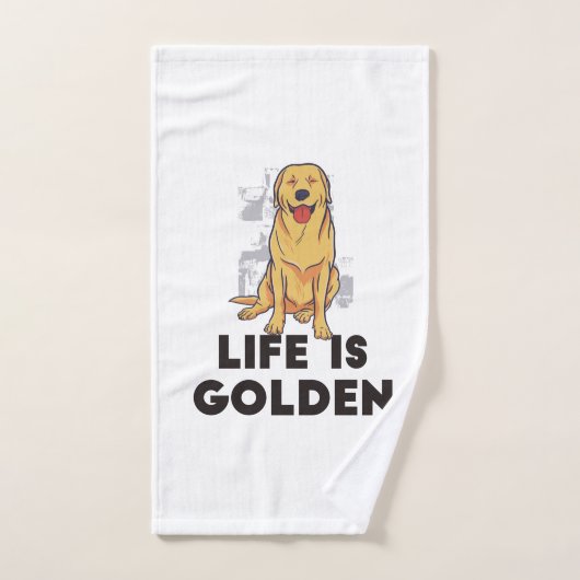 Golden Retriever Dog - Het leven is Golden Handdoek (Handdoek)