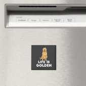 Golden Retriever Dog - Het leven is Golden Magneet (Insitu (Vaatwasser))