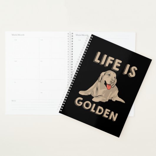Golden Retriever Dog - Het leven is Golden Planner (Display)
