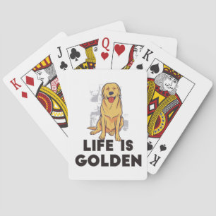 Golden Retriever Dog - Het leven is Golden Pokerkaarten