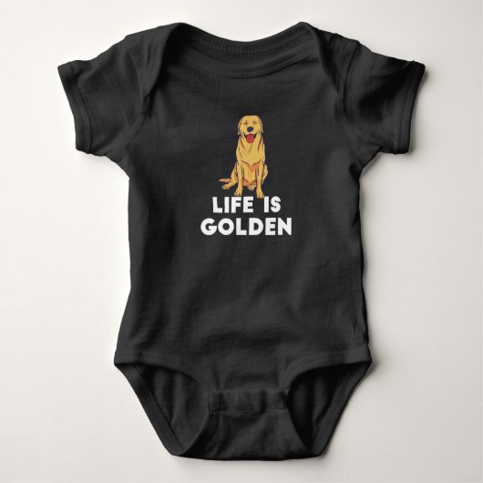 Golden Retriever Dog - Het leven is Golden Romper (Voorkant)