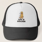 Golden Retriever Dog - Het leven is Golden Trucker Pet (Voorkant)
