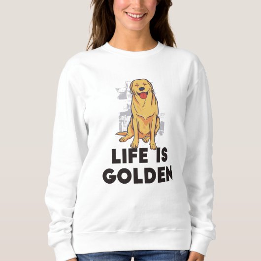 Golden Retriever Dog - Het leven is Golden Trui (Voorkant)