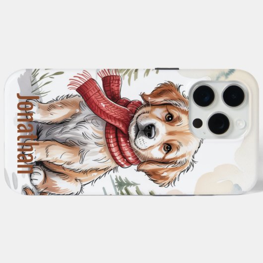 Golden Retriever Dog Holiday, Dog Lover, Winter, Case-Mate iPhone Case (Achterkant (horizontaal))