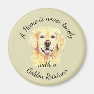 Golden Retriever Dog Home Quote Dier Magneet