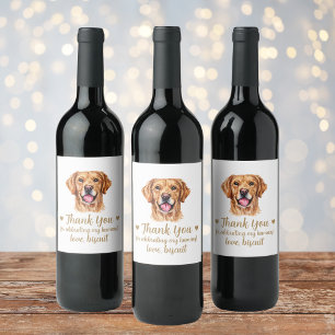 Golden Retriever Dog I Do To Wedding Wijnlabel Wijn Etiket