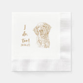 Golden Retriever Dog Ik doe te aangepaste cocktail Servet (Voorkant)