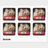 Golden Retriever Dog Ik heb gestemd op verkiezings Vierkante Sticker (Vel)