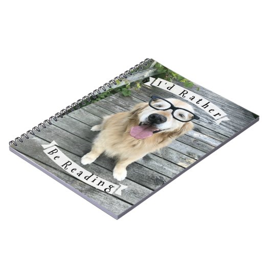 Golden Retriever Dog, ik zou liever lezen Notitieboek (Linkerzijde)