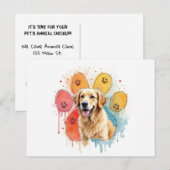 Golden Retriever Dog in een pootafdruk Briefkaart (Voorkant / Achterkant)