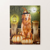 Golden Retriever Dog in Halloween Costume Legpuzzel (Verticaal)