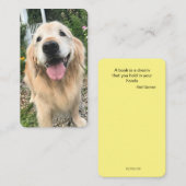 Golden Retriever Dog in het Bladwijzer van de bloe Visitekaartje (Voorkant / Achterkant)