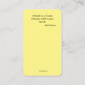 Golden Retriever Dog in het Bladwijzer van de bloe Visitekaartje (Achterkant)