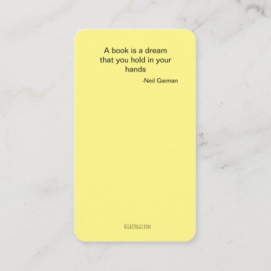 Golden Retriever Dog in het Bladwijzer van de bloe Visitekaartje (Achterkant)