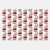 Golden Retriever Dog in Holiday Gift Bag Inpakpapier Vel (Voorkant 3)