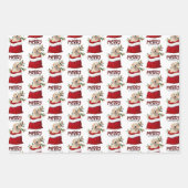 Golden Retriever Dog in Holiday Gift Bag Inpakpapier Vel (Voorkant)