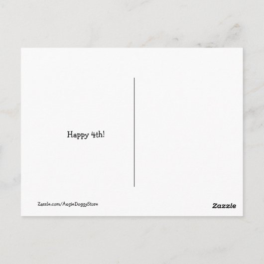 Golden Retriever Dog in Onafhankelijkheidsdagbril Briefkaart (Achterkant)