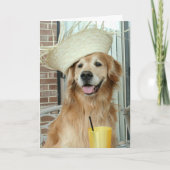 Golden Retriever Dog in Pet Happy Summer Kaart (Voorkant)