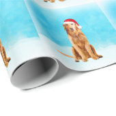 Golden Retriever Dog In Snow met Kerst Pet Cadeaupapier (Rol Hoek)